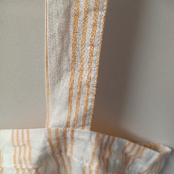 2/$20 Linen Cotton Blend Orange Stripe Button Vest Camisole Top, Woman Medium - Picture 4 of 12
